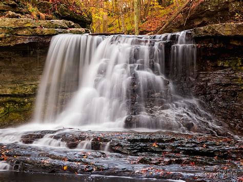 Mccormicks Creek State Park Waterfall Indiana By Kenneth Keifer
