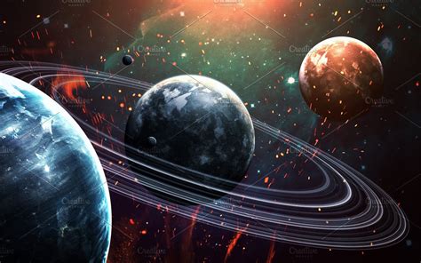 Universe Scene With Planets Stars And Galaxies In Outer Space Showing The Beauty Of Space