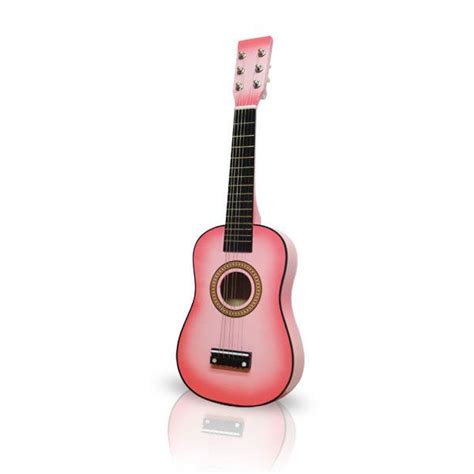 Toddler Size Toy Guitar In Beautiful Pink Gloss Finish Acoustic