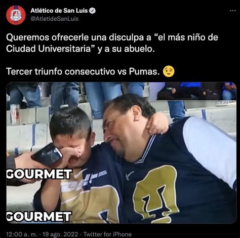 Atl Tico De San Luis Se Burla Del Club Pumas Tras Pica Remontada