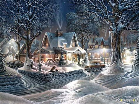 Christmas Winter Wonderland Wallpaper