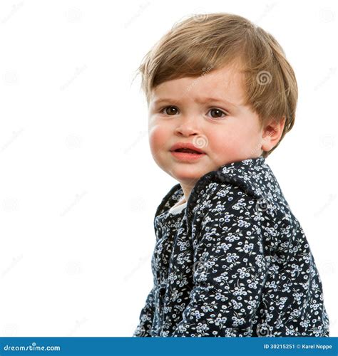 Sweet Toddler With Confused Face Expresssion Stock Image Image Of
