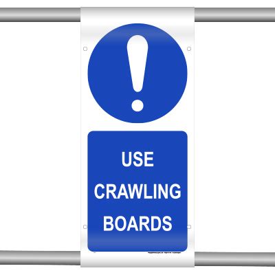 Use Crawling Boards Scaffold Banner Glendining Signs
