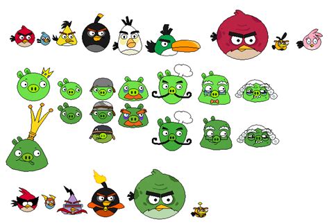 Angry Birds Sprites By Pottaishi Knowledge By Jared33 On Deviantart