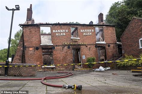 Britains Wonkiest Pub Is Destroyed By Fire Huge Inferno Rips Through