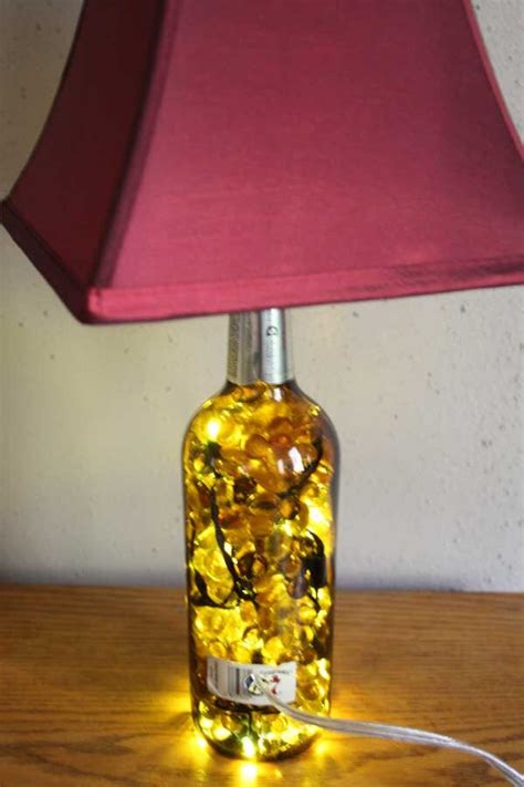 Whiskey Bottle Lamp And Night Light With Lamp Shade