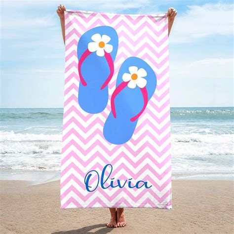 striped beach towels personalized beach towel for adult etsy