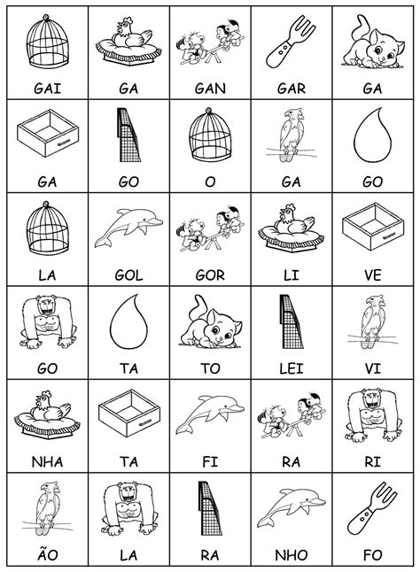 Educando Com Simplicidade Palavras Para Recortar E Montar