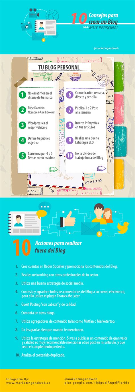 10 Consejos Para Crear Un Blog Muy Personal Infografia Infographic