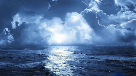 Thunder Storm Ocean Storm Storm Wallpaper
