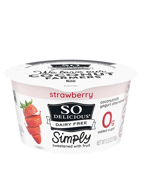 G Added Sugar Strawberry Yogurt Alternative So Delicious Dairy Free