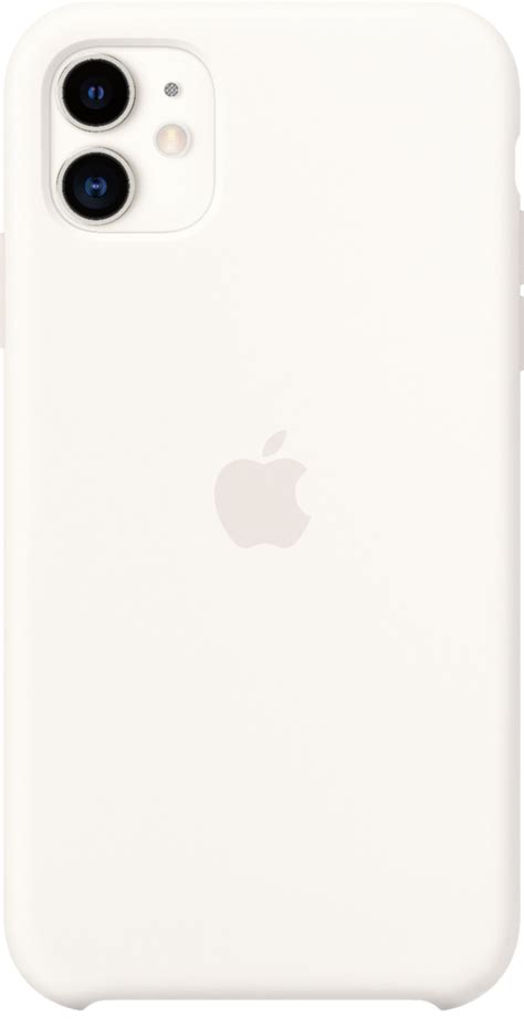 Apple Iphone 11 Silicone Case White Mwvx2zma Best Buy