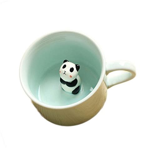 Zah 3d Mug Animal Inside Cup Cartoon Ceramics Figurine Teacup For Boys