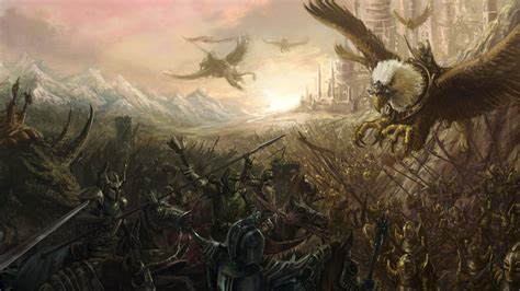 Warrior Fantasy Art Creature Battle Battlefields Wallpapers Hd