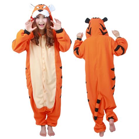 Orange Tiger Onesie Pajamas Animal Onesies For Adult And Teens