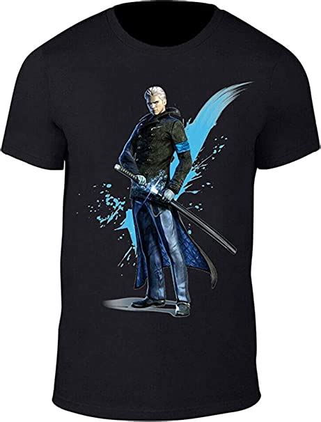 Devil May Cry Vergil Short Sleeve T Shirt Fit Soft Tee Top Shirt