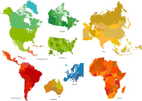 Continent Continents Countries Country Location Map