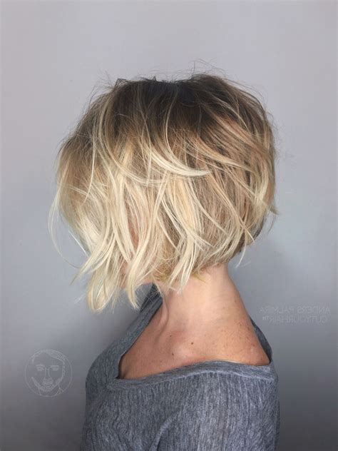 20 Collection Of One Length Balayage Bob Hairstyles With Bangs