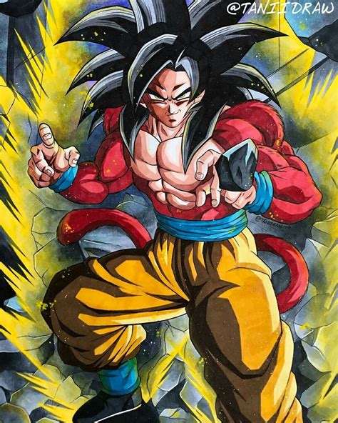 Dragon ball legends (unofficial) game database. Goku super saiyan 4 draw | Super sayajin, Goku, Dragon ball z