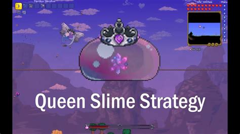 Terraria Queen Slime Strategy Using Minecarts Expert Youtube