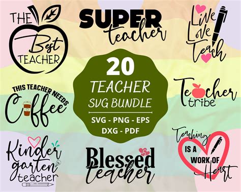Teacher Svg Bundle Teacher Quotes Teacher Svg Teacher Shirt Etsy