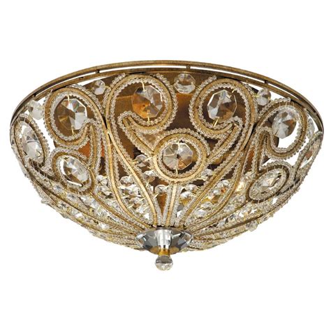 Get set for gold ceiling lights at argos. Shop Portfolio 13-in W Antique Gold Crystal Accent Ceiling ...