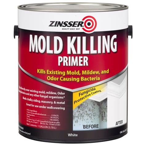 Mold resistant paint is not the same as mold killing paint. Zinsser 1-gal. Mold Killing Primer (Case of 2)-276049 ...