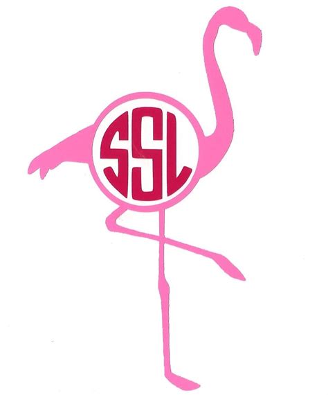 Flamingo Monogram Vinyl Decal By Awesamdesigns On Etsy