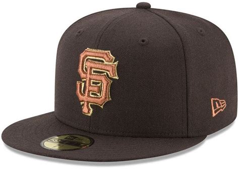 New Era San Francisco Giants Brown On Metallic 59fifty Fitted Cap