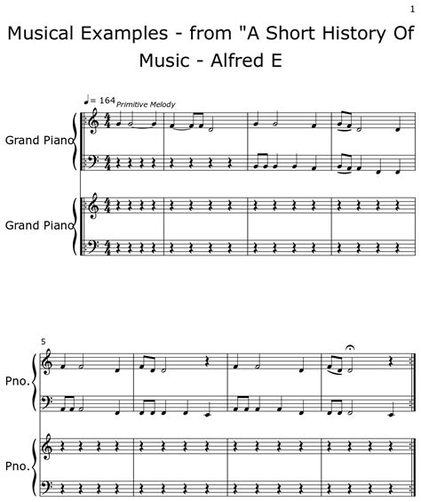 Musical Examples From A Short History Of Music Alfred E Sheet