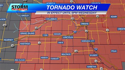 Tornado Watch Issued For Southeast Nebraska