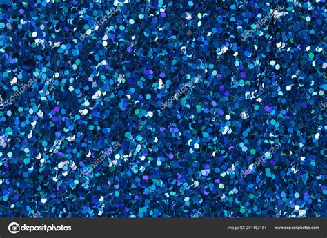 Bright Blue Glitter Background Dark Blue Glitter Texture High