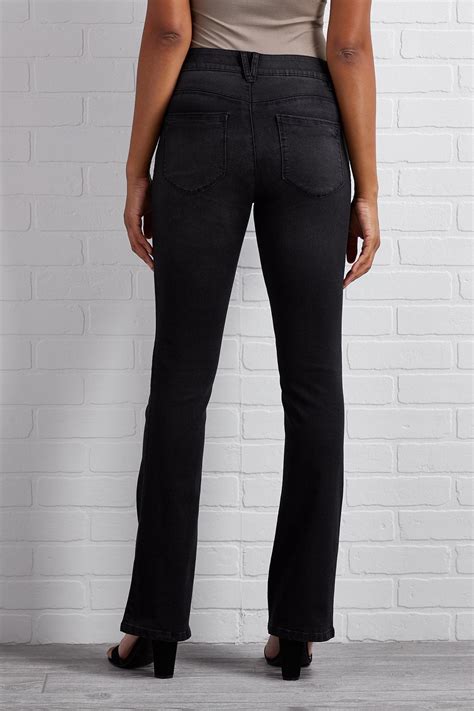 Versona Washed Black Bootcut Jeans