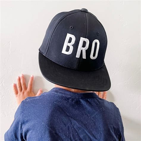 Bro Child Size Black Flat Brimmed Hat Toddler Boy Hats Etsy