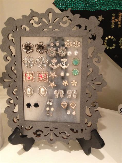Beautiful Earring Storage Idea For Studs Or Ear Wire Types