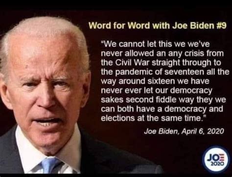 Bighominid S Hairy Chasms Joe Biden Serves His Word Salad