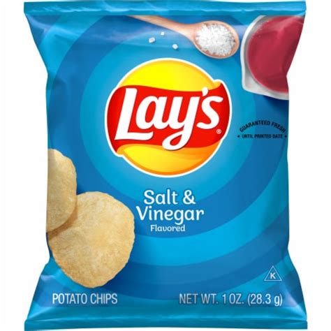 Lays Salt And Vinegar Flavored Potato Chips 1 Oz Bakers