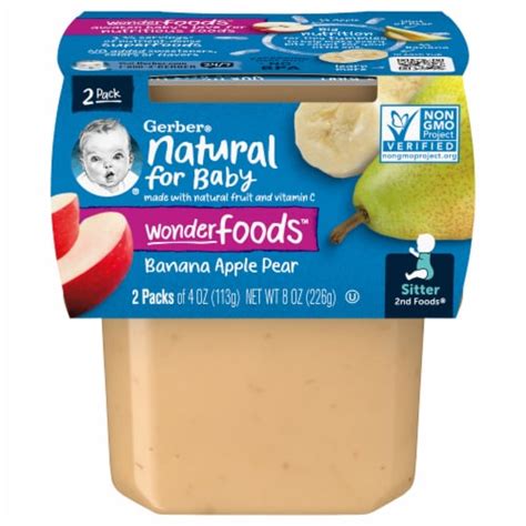 Gerber® 2nd Foods Stage 2 Banana Apple And Pear Baby Food Tubs 2 Ct 4
