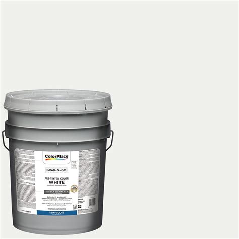 Colorplace Pre Mixed Ready To Use Interior Paint White Semi Gloss