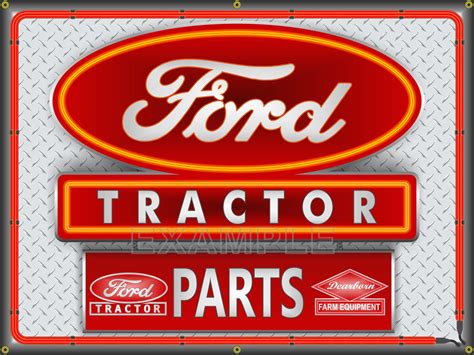 Ford Tractor Dealer Style Neon Effect Sign Printed Banner 4 X 3 Vari