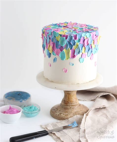 A Great Tutorial On How To Make A Painted Buttercream Cake By Sugar And