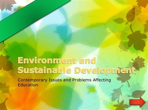 Environment And Sustainable Development