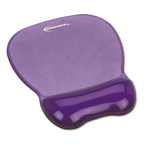 Mouse Pad With Gel Wrist Rest 8 25 X 9 62 Purple Pacific Ink