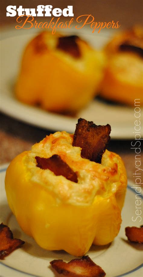Stuffed Breakfast Peppers Recipe Serendipity And Spice