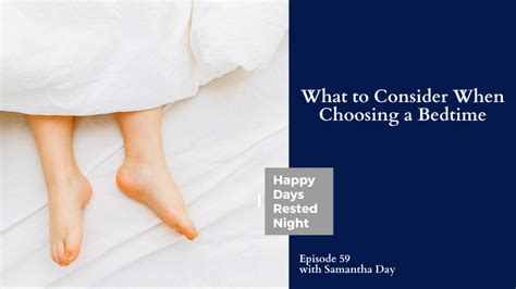 Episode 059 Choosing A Bedtime Samantha Day Consulting