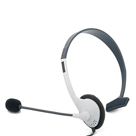 White Slim Headset Headphone With Noise Canceling Microphone For Xbox