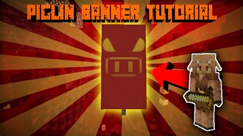 Minecraft Banner Tutorial How To Make A Piglin Banner Youtube