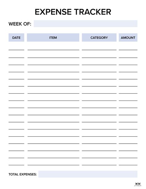 Expense Tracker Printables Free Options Printabulls Hot Sex Picture