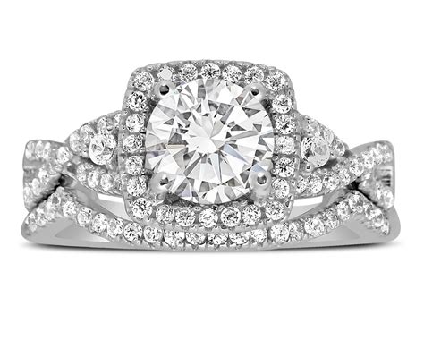 2 Carat Gia Certified Round Cut Diamond Infinity Design Round Wedding