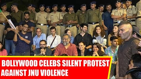 Bollywood Celebs Silent Protest Against Jnu Violence Youtube